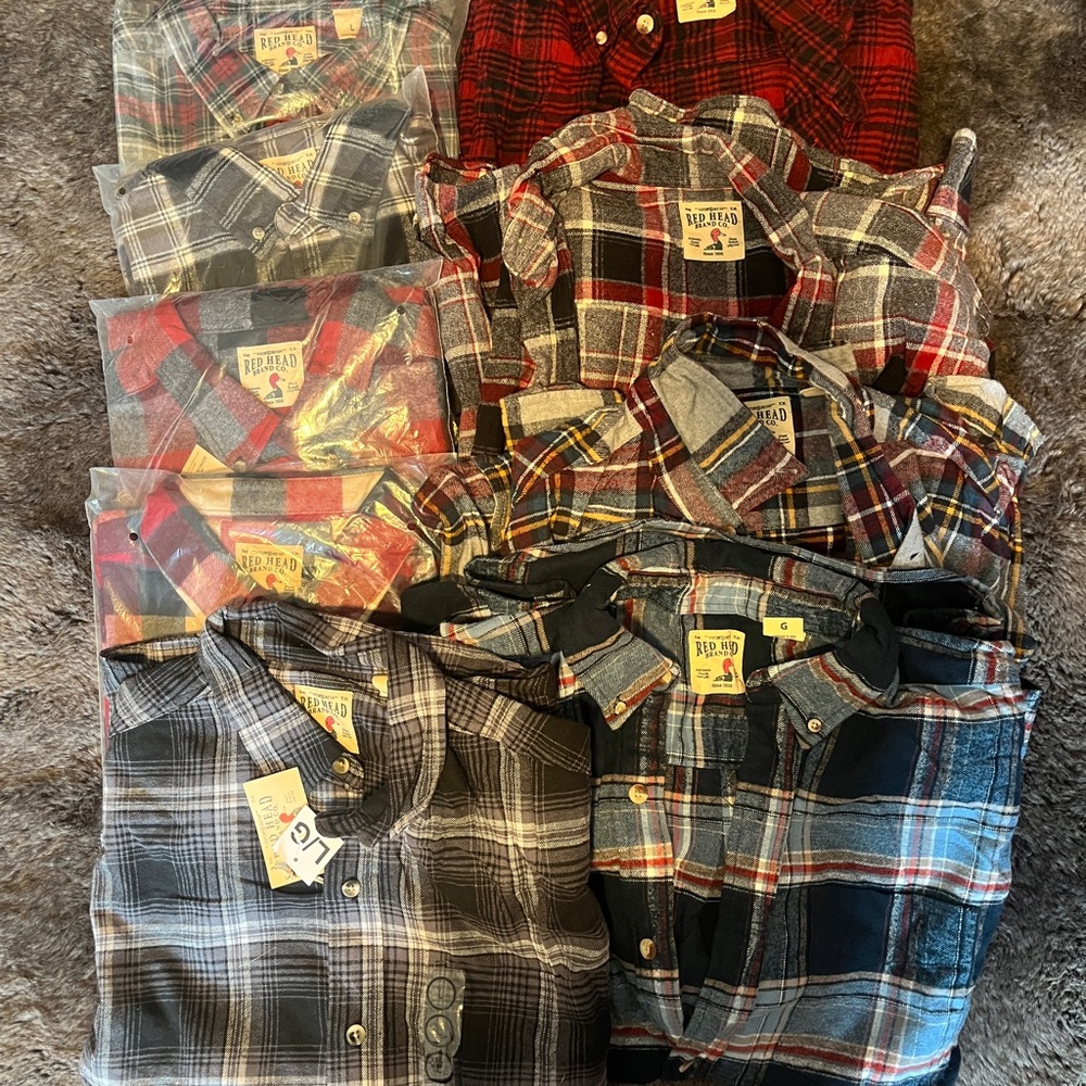 BUNDLE of RedHead Men's Plaid Button-Down Shirts